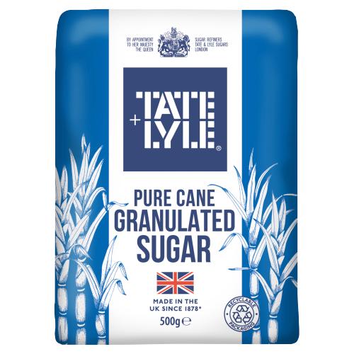 TATE & LYLE GRANULATED SUGAR - 500G - TATE & LYLE