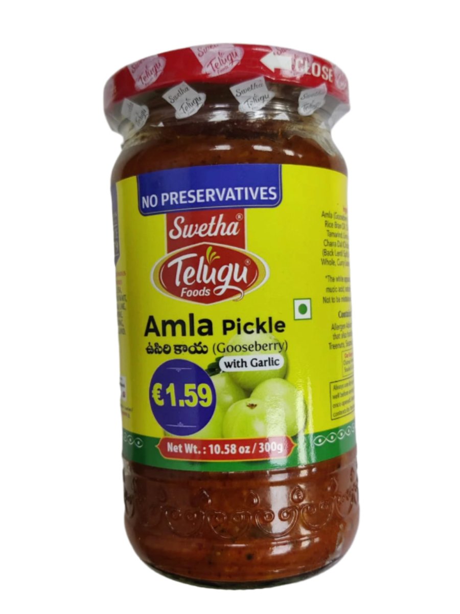 Telugu Foods Amla Pickle - 300g - TELUGU FOODS