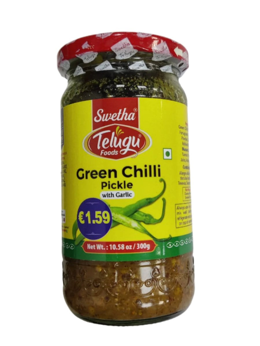 Telugu Foods Green Chilli Pickle - 300g - THAI DRAGON