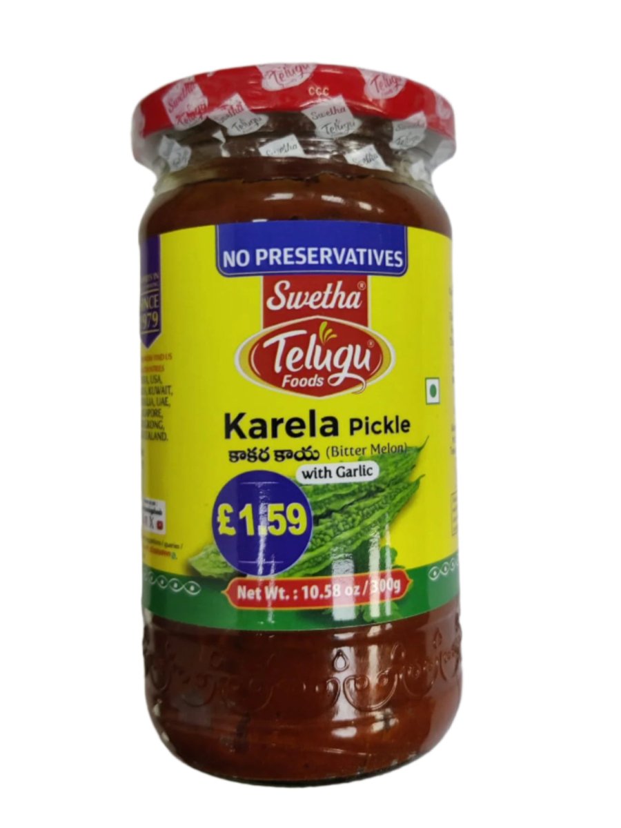 Telugu Foods Karela Pickle - 300g - TELUGU FOODS
