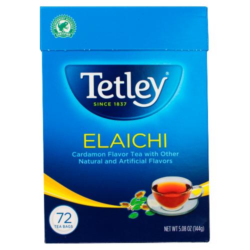 TETLEY - ELAICHI (CARDAMOM FLAVOUR )TEA 72 TEABAGS - 144G - TATA TEA