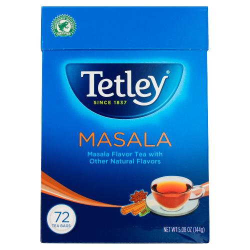 TETLEY MASALA 72 TEA BAGS - 144G - TATA TEA