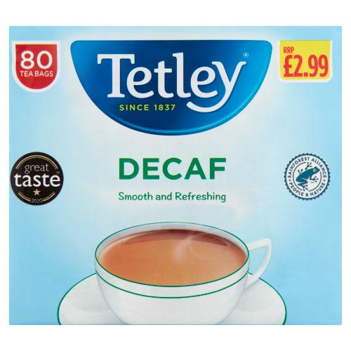 TETLEY TEA BAG DECAF - 80'S - TETLEY