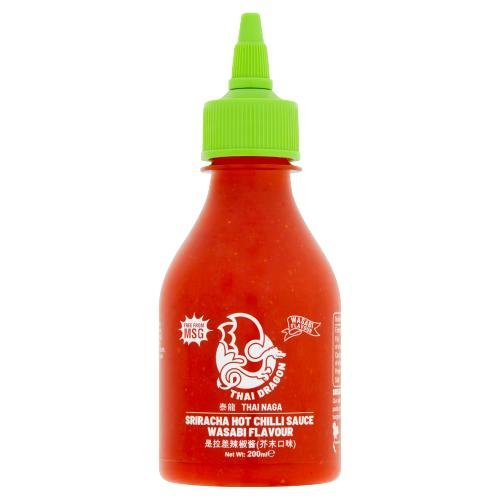 THAI DRAGON SRIRACHA HOT CHILLI SAUCE WASABI FLAVOUR - 200ML - THAI DRAGON