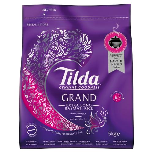 TILDA GRAND EXTRA LONG GRAIN RICE - 5KG - TILDA