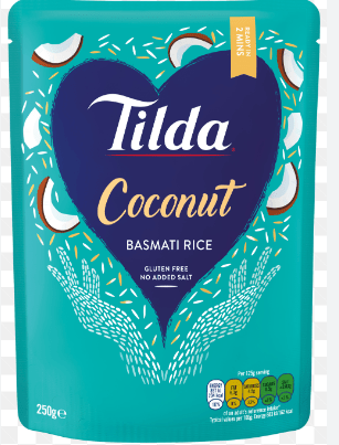 TILDA STEAMED BASMATI COCONUT RICE - 250G - TILDA