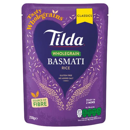 TILDA STEAMED BROWN BASMATI RICE - 250G - TILDA