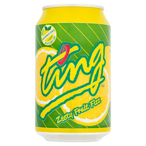 TING ZESTY FRUIT FIZZ - 330ML - TING