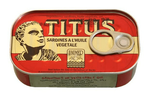 TITUS SARDINES HUILE VEGETAL - 125G - TITUS