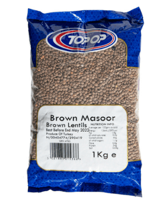 TOP - OP BROWN MASOOR (LENTILS) - 1KG - TOP - OP