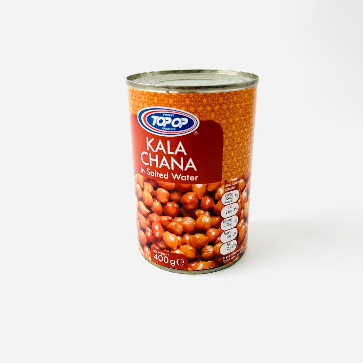 Top-op Canned Kala Chana Salted Water - 400g