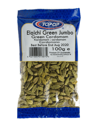 TOP - OP ELAICHI GREEN JUMBO (CARDAMOM) - 100G - TOP - OP