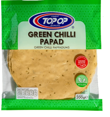 TOP - OP GREEN CHILLI PAPAD - 200G - TOP - OP