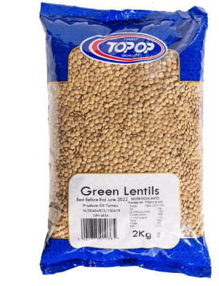 TOP - OP GREEN LENTILS - 2KG - TOP - OP