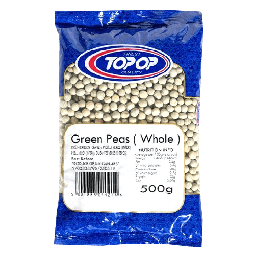 TOP - OP GREEN PEAS WHOLE - 500G - TOP - OP