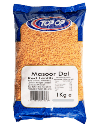 TOP - OP MASOOR DAL (SPLIT RED LENTILS) - 1KG - TOP - OP