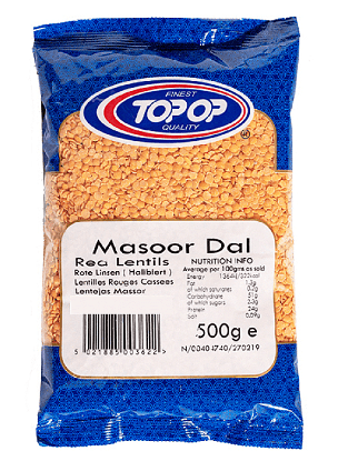 TOP - OP MASOOR DAL (SPLIT RED LENTILS) - 500G - TOP - OP