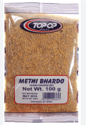 TOP - OP METHI BHARDO (CRUSHED FENUGREEK SEEDS) - 100G - TOP - OP