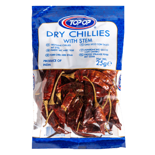 TOP - OP WHOLE CHILLIES WITH STEM - 25G - TOP - OP