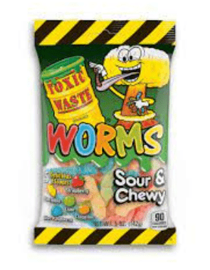 TOXIC WASTE WORMS S.& C.142G - Branded