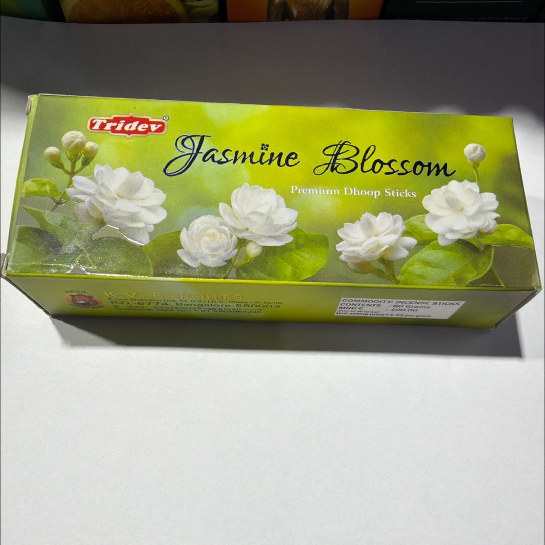 Tridev Jasmin Blossom Dhoop Sticks - 80 G - A AND A