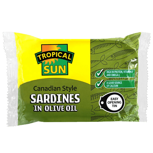 TROPICAL SUN CANADIAN SARDINES IN OLIVE OIL - 106G - TROPICAL SUN