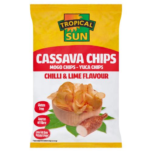 TROPICAL SUN CASSAVA CHIPS CHILLI & LIME - 80G - TROPICAL SUN