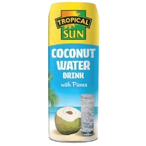 TROPICAL SUN COCONUT WATER DRINK WITH PIECES - 330ML - TROPICAL SUN