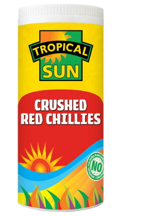 TROPICAL SUN CRUSHED RED CHILLIES - 60G - TROPICAL SUN