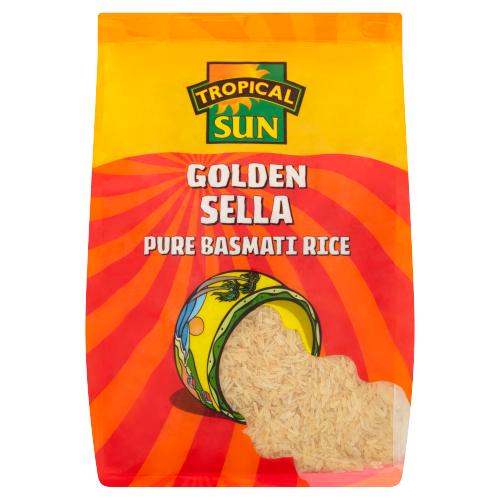 TROPICAL SUN GOLDEN SELLA BASMATI RICE - 2KG - TROPICAL SUN