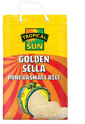 TROPICAL SUN GOLDEN SELLA BASMATI RICE - 500G - TROPICAL SUN