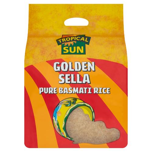 TROPICAL SUN GOLDEN SELLA BASMATI RICE - 5KG - TROPICAL SUN