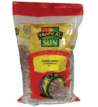 TROPICAL SUN GREEN LENTILS - 2KG - TROPICAL SUN