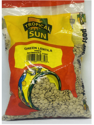 TROPICAL SUN GREEN LENTILS - 500G - TROPICAL SUN