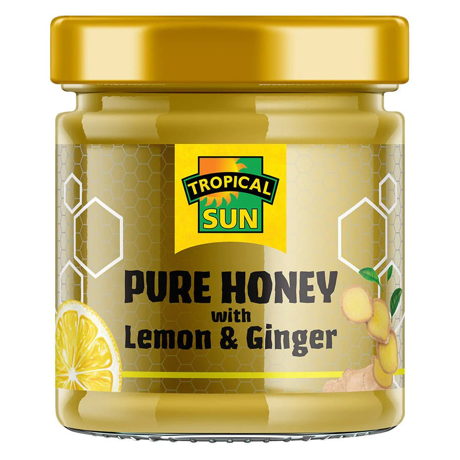 TROPICAL SUN HONEY WITH GINGER & LEMON - 250G - TROPICAL SUN