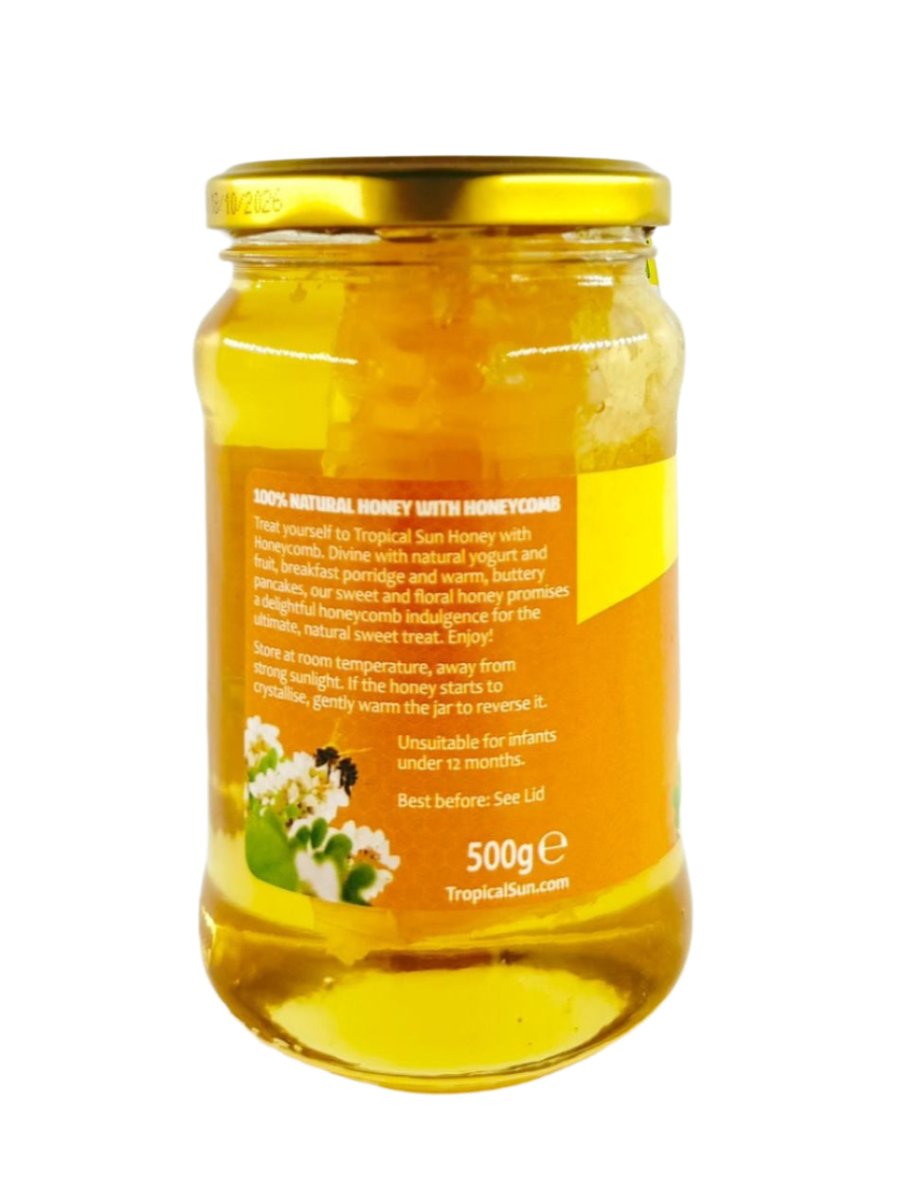 TROPICAL SUN HONEY WIYH HONEYCOMB - 500ML - TROPICAL SUN