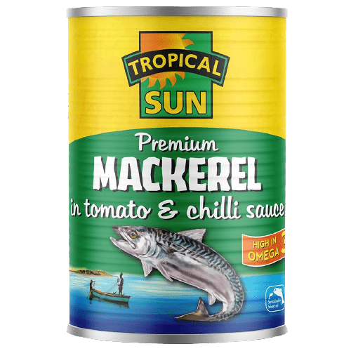 TROPICAL SUN PREMIUM MACKEREL IN TOMATO & CHILLI SAUCE - 400G - TROPICAL SUN