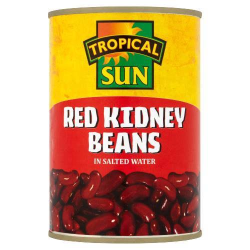 TROPICAL SUN RED KIDNEY BEANS IN SALTED WATER - 400G - TROPICAL SUN