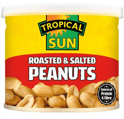 TROPICAL SUN ROASTED SALTED PEANUTS - 185G - TROPICAL SUN