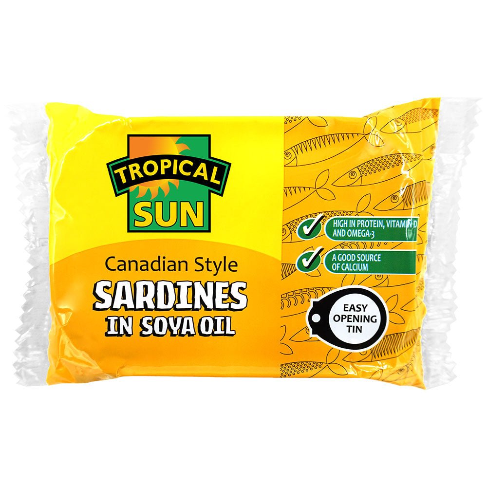 TROPICAL SUN SARDINES IN SOYA OIL - 106G - TROPICAL SUN