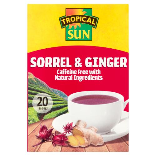 TROPICAL SUN TEA SORREL GINGER - 20TEA BAGS - TROPICAL SUN