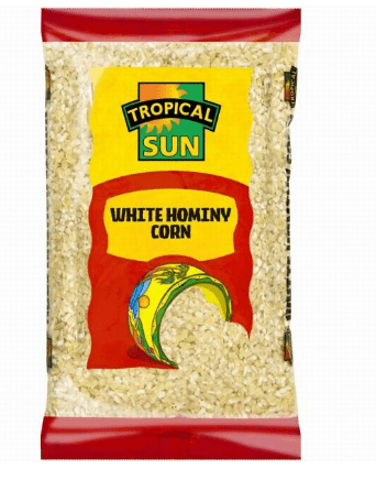 TROPICAL SUN WHITE HOMINY CORN - 2KG - TROPICAL SUN