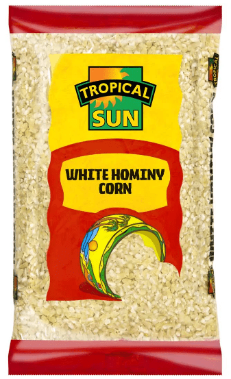 TROPICAL SUN WHITE HOMINY CORN - 425G - TROPICAL SUN