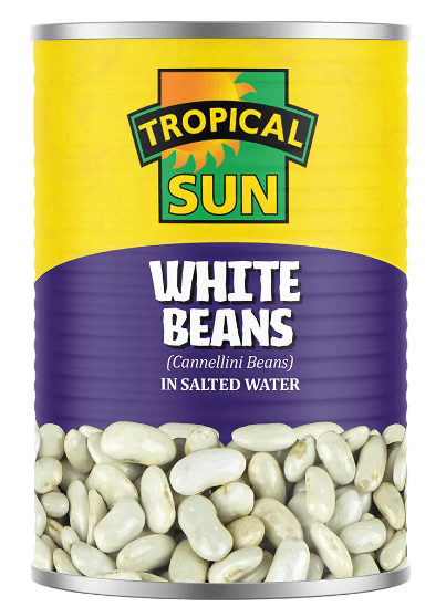 TROPICAL SUN WHITE KIDNEY BEANS CANS - 400G - TROPICAL SUN