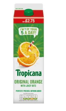 TROPICAN ORANGE WITH BITS JUICY BITS - 850ML - Branded