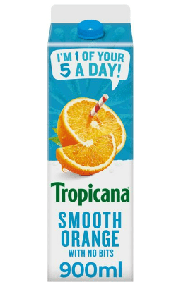 TROPICANA ORANGE SMOOTH JUICE - 900ML - TROPICAN