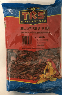 TRS EXTRA HOT RED CHILLIES - 400G - TRS