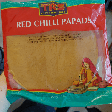 TRS RED CHILLI PAPADS - 200G - TRS