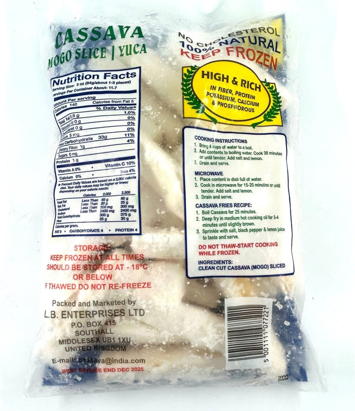 TULSI FROZEN CASSAVA SLICE - 1KG - TULSI