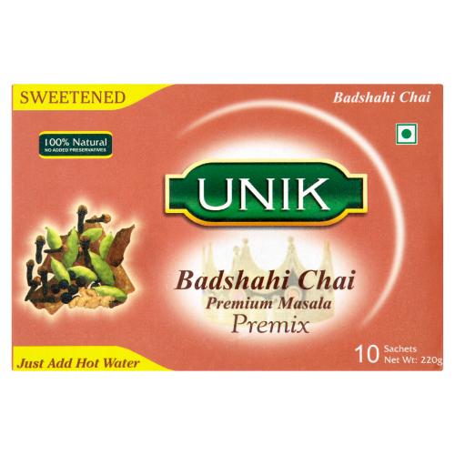 UNIK SWEETENED BADSHAHI CHAI PREMIUM MASALA PREMIX  - 220G - UNIK